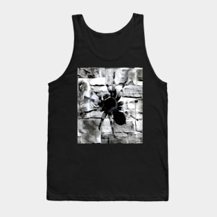 Spider Black and White Spray Paint Wall Tank Top